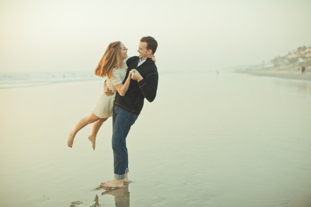 A couple on the beach