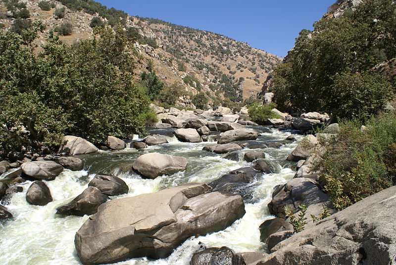 Low level rapids on the Kern River, CA