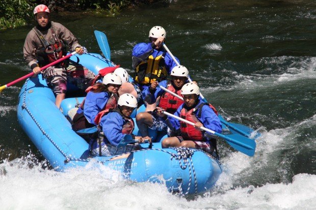 A group hits the rapids with American Whitewater - not far from Yosemite